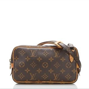 Louis Vuitton Monogram Canvas Crossbody Bag in Brown and Tan